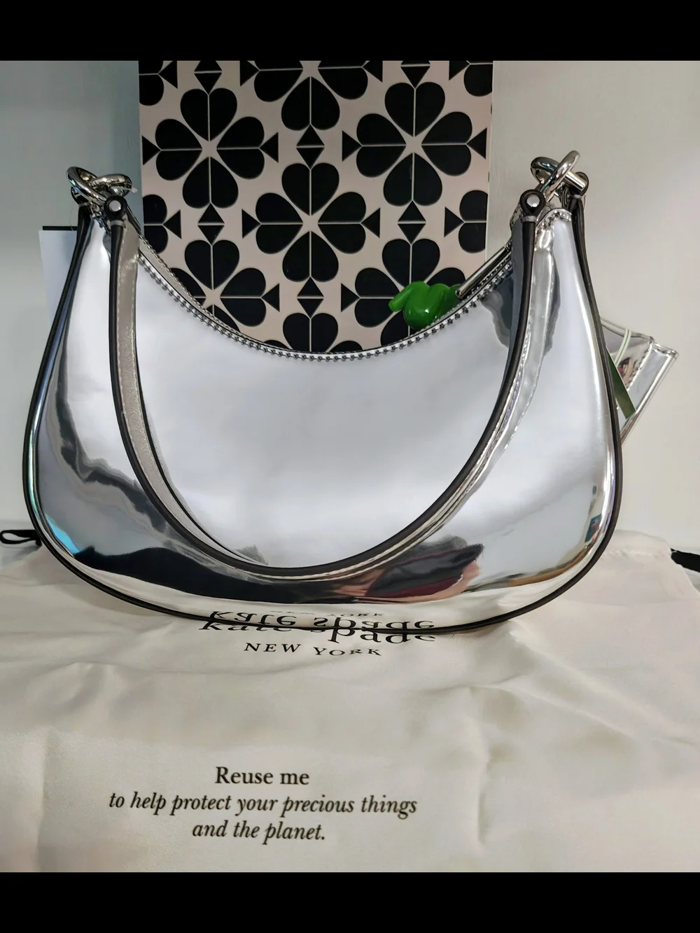 Kate Spade New York Sam Icon Metallic Small Convertible Crossbody, NWT